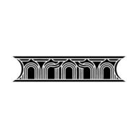 Art Deco Archway Ornament, Geometric - Vintage vector