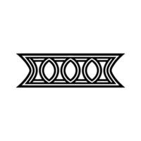 Geometric Deco Border, Minimalist , Black White, Abstract vector