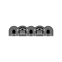 Geometric Archway, Minimalist , Modern Emblem - Line vector