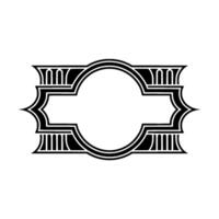 Art Deco Circle Frame, Elegant , Minimalist Style vector