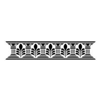 Classical Column Border, Elegant Decorative Element vector
