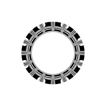 Geometric Circle Frame, Minimalist , Abstract Pattern - Modern vector