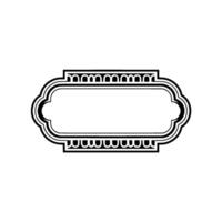 Art Deco Frame, Elegant Border, Vintage , Minimalist Ornamentation, Monochrome vector