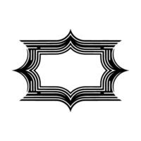 Geometric Deco Frame, Minimalist , Elegant Outline - Border vector