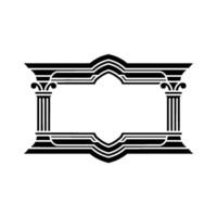 Art Deco Frame, Classical Ornamentation, Elegant Border vector
