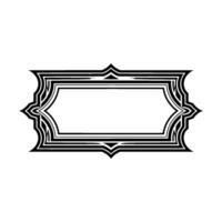 Geometric Deco Frame, Elegant Border, Minimalist, Modern vector