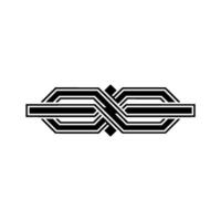 Geometric Intertwined Lines, Modern Emblem vector