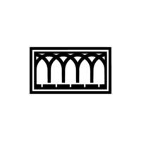 Gothic Archway Emblem, Minimalist vector