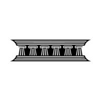 Geometric Greek Column Border, Minimalist vector