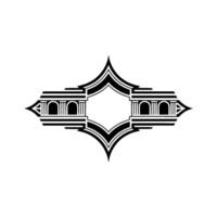 Art Deco Diamond Ornament, Geometric vector