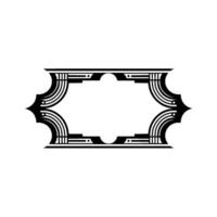 Art Deco Frame, Elegant Ornament, Vintage , Minimalist Style - Geometric vector