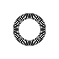 Minimalist Circular Emblem, Retro , Vintage Texture vector