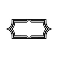 Geometric Deco Frame, Minimalist , Elegant Outline, Clean vector