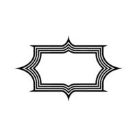 Geometric Deco Frame, Minimalist , Elegant Outline - Background vector