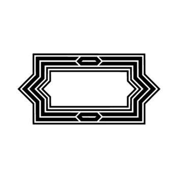 Geometric Deco Frame, Subtle Gradient, Elegant, Border vector