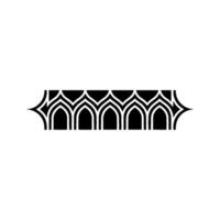 Geometric Arch Motif, Minimalist , Elegant Border, Pattern vector