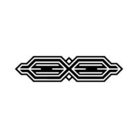 Geometric Deco Emblem, Modern Abstract, Stylized vector