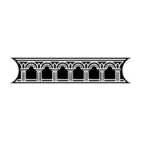 Art Deco Column Border, Geometric Ornamentation, Pattern vector