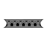 Art Deco Architectural Ornament, Geometric Border, Line art vector