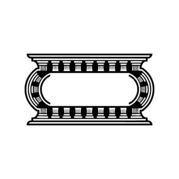 Minimalist Classical Column Frame, Elegant Element vector