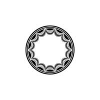 Abstract Circular Ornament, Minimalist , Elegant Emblem vector