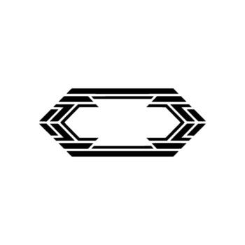 Geometric Hexagon Frame, Minimalist , Modern Abstract - Outline vector