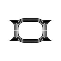 Art Deco Ornament, Geometric Frame, Minimalist, Line vector
