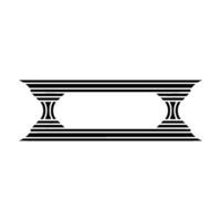 Geometric Archway, Minimalist , Modern Emblem - Outline vector