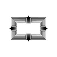 Geometric Deco Frame, Minimalist , Elegant Border, alternate version 55 vector