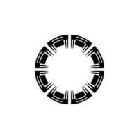 Geometric Tribal Circle, Minimalist, Circular vector