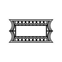 Art Deco Frame, Geometric Ornament, Minimalist, Line vector