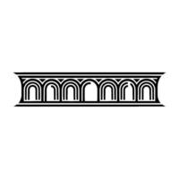 Art Deco Architectural Ornament, Geometric Border - Retro vector