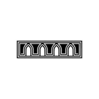 Geometric Archway, Minimalist , Black and White vector