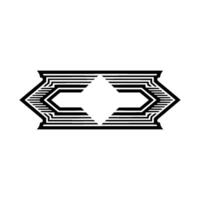 Geometric Deco Arrow, Modern Abstract vector