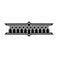 Gothic Arch Ornament, Elegant Border, Intricate vector