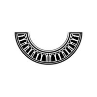 Geometric Crescent, Minimalist , Modern Emblem vector