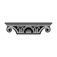 Classical Column Capital, Elegant Ornamentation, Detailed vector