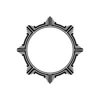 Art Deco Circle Frame, Geometric Elegance vector