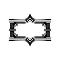 Art Deco Frame, Geometric Elegance, Vintage - Stylized vector