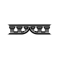Art Deco Column Border, Geometric Elegance, Ornamentation vector