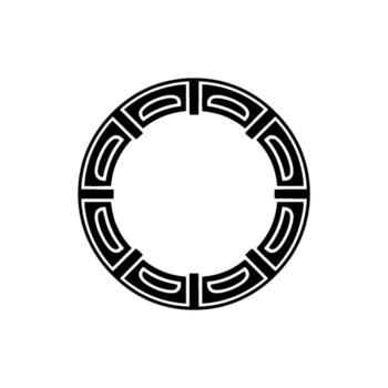 Geometric Circle Motif, Minimalist , Circular Pattern, Ornament vector