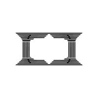 Geometric Temple, Minimalist , Modern Architecture vector