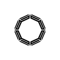 Geometric Hexagon Emblem, Minimalist, Abstract vector