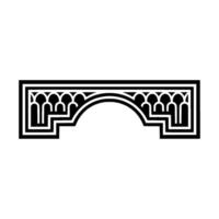 Art Deco Archway, Geometric Ornamentation, Minimalist, Arch vector