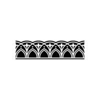 Gothic Arch Ornament, Elegant Border, Pattern vector