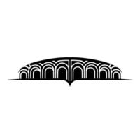Geometric Wave, Art Deco Silhouette, Minimalist vector