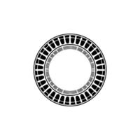 Minimalist Circular Emblem, Geometric , Modern, Flat vector