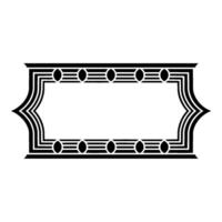 Art Deco Frame, Geometric Ornament, Elegant Border, Linear vector