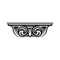Intricate Swirl Ornament, Vintage Decorative Element vector