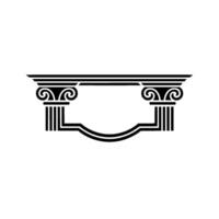Classical Column Motif, Elegant , Minimalist vector
